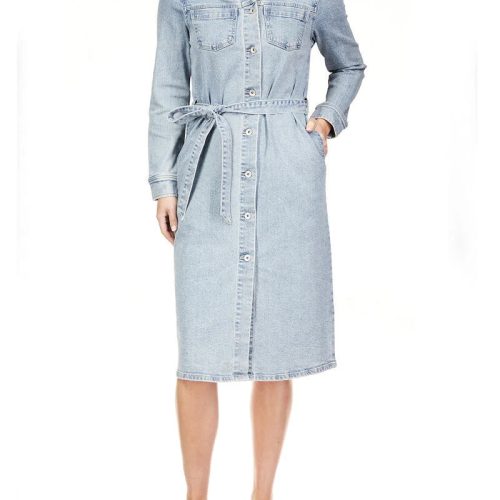 sanctuary wrapped up denim dress virtuous